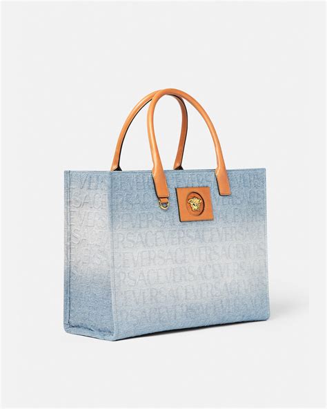 versace denim tote bag|buy versace bag online.